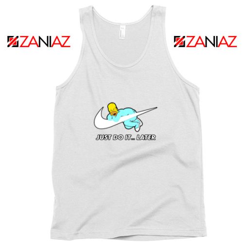 Homer Simpson Slogan Holiday White Tank Top