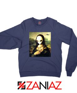 Mona Lisa Alien Navy Blue Sweatshirt