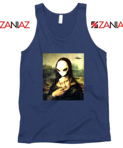 Mona Lisa Alien Navy Blue Tank Top