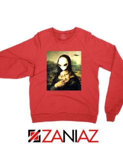 Mona Lisa Alien Red Sweatshirt