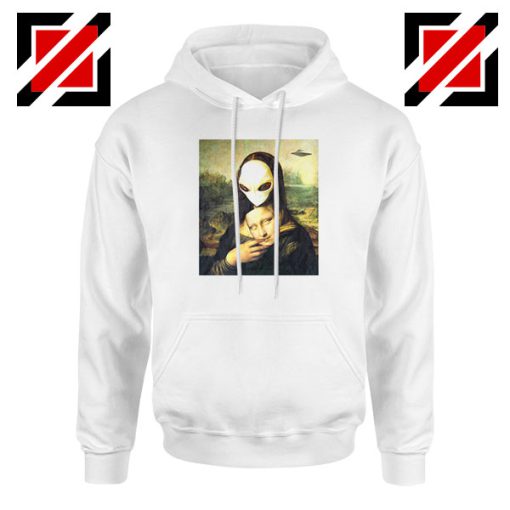 Mona Lisa Alien White Hoodie