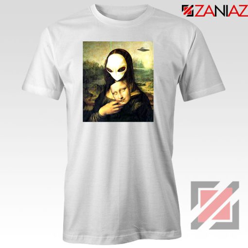 Mona Lisa Alien White Tshirt