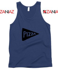 Pizza Graphic Navy Blue Tank Top