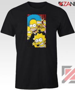 Simpsons Family Black Tshirt