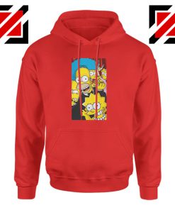 Simpsons Family Red Hoodie