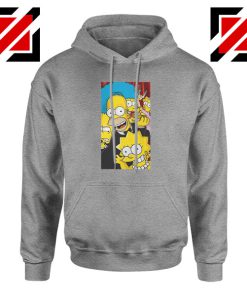 Simpsons Family Sport Grey Hoodie