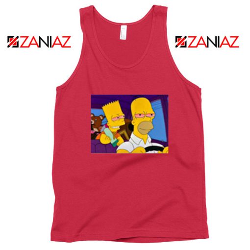 The Simpsons Merch Red Tank Top