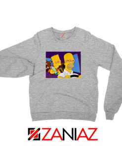 The Simpsons Merch Sport Grey Sweatshirt