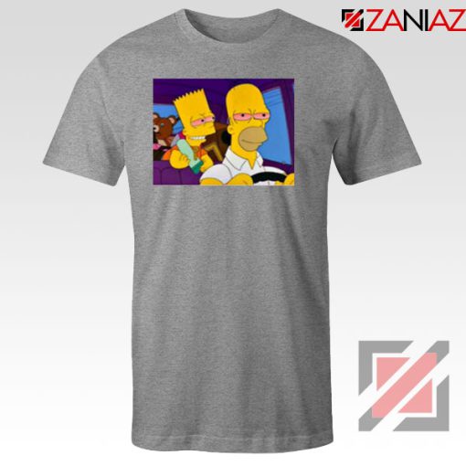 The Simpsons Merch Sport Grey Tshirt