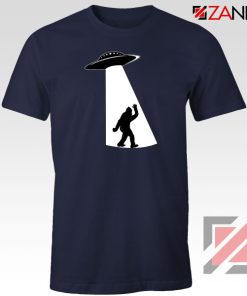 UFO Aliens Bigfoot Navy Blue Tshirt