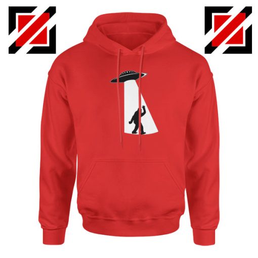 UFO Aliens Bigfoot Red Hoodie