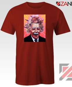 Albert Pinestein Graphic Red Tshirt