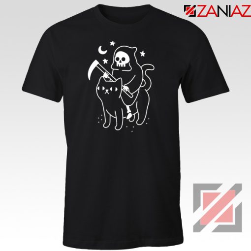 Death Rides Cat Graphic New Tshirt