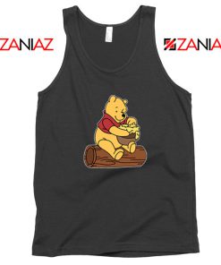 Disney Winnie The Pooh Black Tank Top