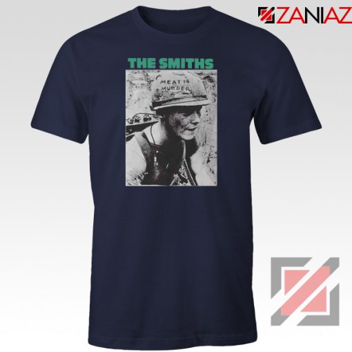 Meat Is Murder Album The Smiths Navy Blue Tshirt