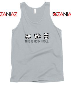 Roll Panda Animal Sport Grey Tank Top