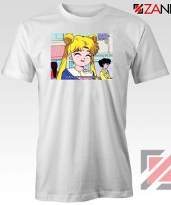 Sailor Moon Eating So Happy Best White Tshirt