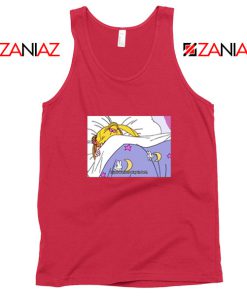 Sailor Moon Stay In Bed Graphic Red Tank Top