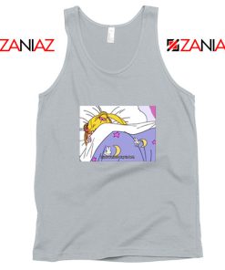 Sailor Moon Stay In Bed Graphic Sport Grey Tank Top