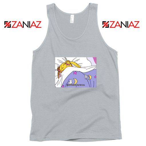 Sailor Moon Stay In Bed Graphic Sport Grey Tank Top