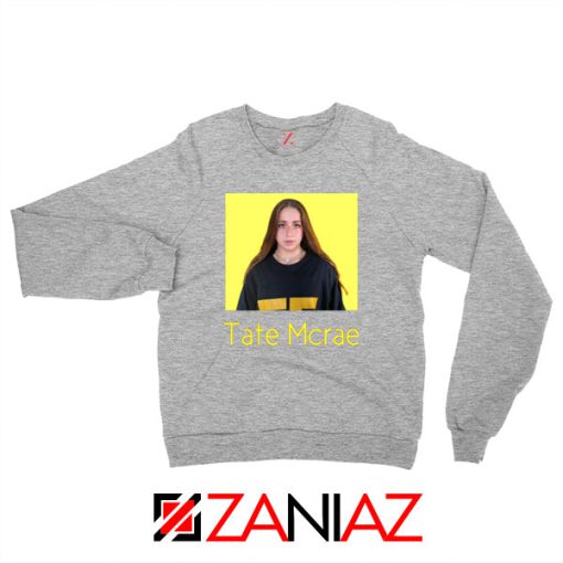 Tate Mcrae Canadian Singer Sport Grey Sweatshirt