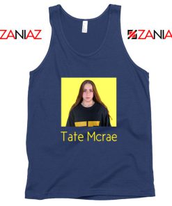 Tate Mcrae Graphic Vintage Navy Blue Tank Tops