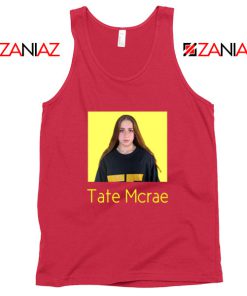 Tate Mcrae Graphic Vintage Red Tank Tops