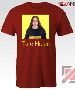 Tate Mcrae Singer Red Tshirt