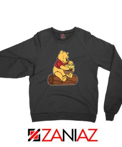 Winnie The Pooh Cartoon Black Sweatshirt