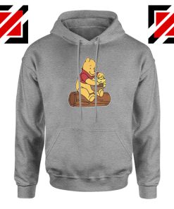 Winnie The Pooh Cartoon Movie Sport Grey Hoodie