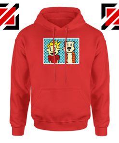 Calvin and Hobbes Cartoon Red Hoodie