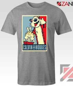 Calvin and Hobbes Smile Sport Grey Tshirt