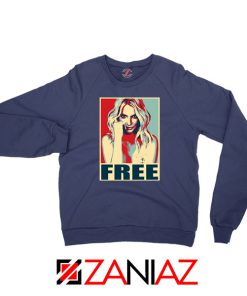 Free Britney Pop Art 2021 Navy Blue Sweatshirt