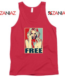 Free Britney Pop Art Cheap Red Tank Top