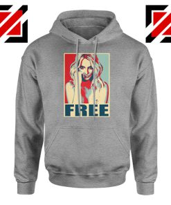 Free Britney Pop Art Cheap Sport Grey Hoodie