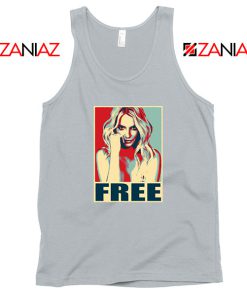 Free Britney Pop Art Cheap Sport Grey Tank Top