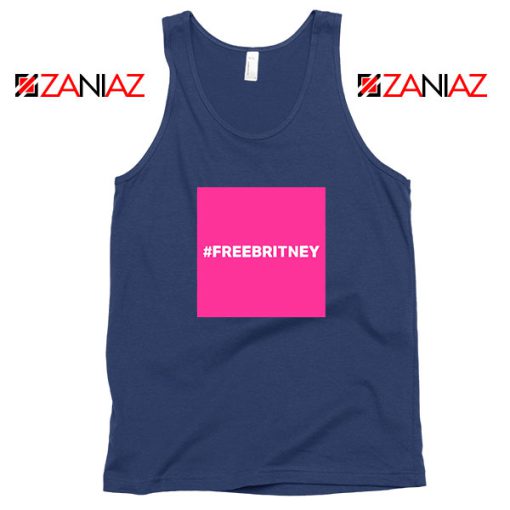 Hashtag Free Britney Best Navy Blue Tank Top