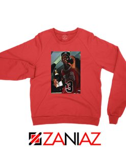 MJ Trophies NBA Best Red Sweatshirt