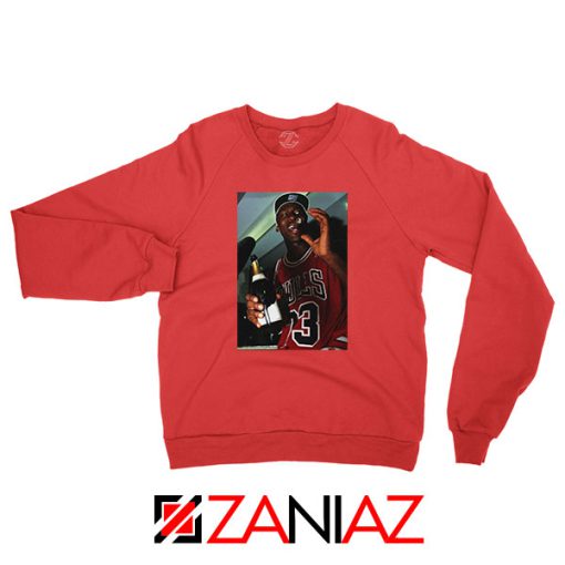 MJ Trophies NBA Best Red Sweatshirt