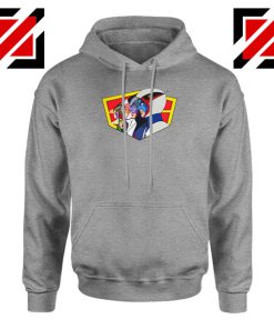 Ninja Team Gatchaman Anime Sport Grey Hoodie