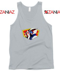 Ninja Team Gatchaman Anime Sport Grey Tank Top