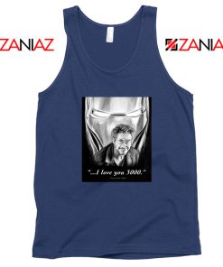 Tony Stark Love You 3000 Navy Blue Tank Top