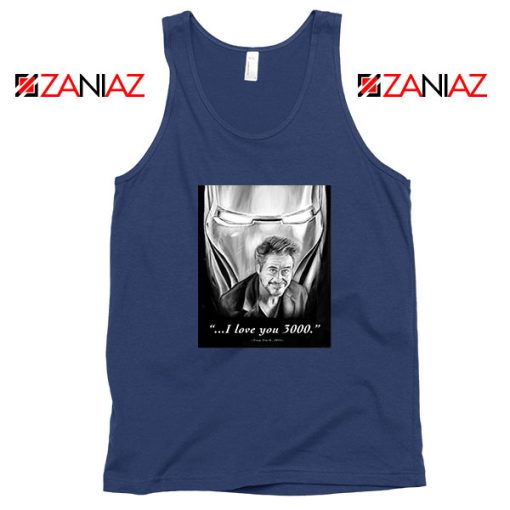 Tony Stark Love You 3000 Navy Blue Tank Top