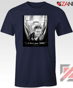 Tony Stark Love You 3000 Navy Blue Tshirt