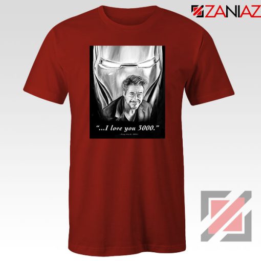 Tony Stark Love You 3000 Red Tshirt