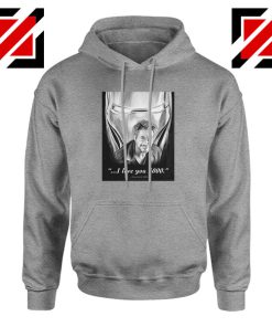 Tony Stark Love You 3000 Sport Grey Hoodie