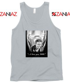 Tony Stark Love You 3000 Sport Grey Tank Top