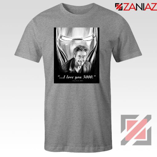 Tony Stark Love You 3000 Sport Grey Tshirt