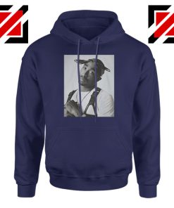 Tupac Black Bandana Best Navy Blue Hoodie