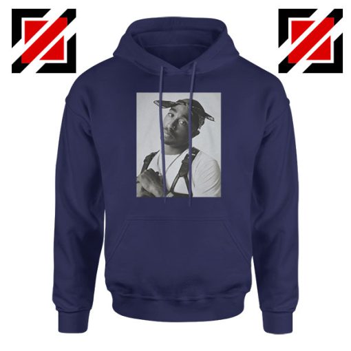 Tupac Black Bandana Best Navy Blue Hoodie